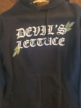 Blackcraft Cult DEVIL'S LETTUCE Graphic Hooded Sweatshirt - Black